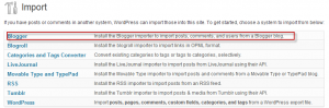 Importing Blogger content to WordPress
